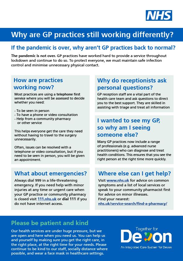 Why are GP practices still working differently?